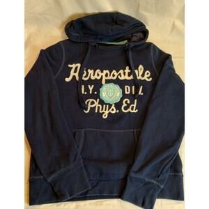 Aeropostale Girl's Sweatshirt - Lg - Blue - Hooded - Tiny Blemish